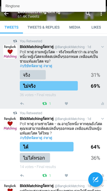 2951 Poll บริษัทจัดหาคู่ bangkokmatching.com บริษัทหาคู่ บริการหาคู่ หาคู่ หาแฟนจริงจัง