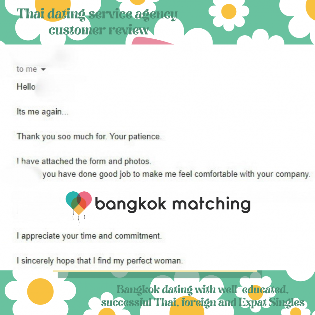 Thai dating service agency customer review